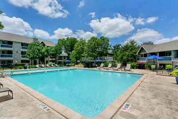 The resort style swimming pool at our apartments